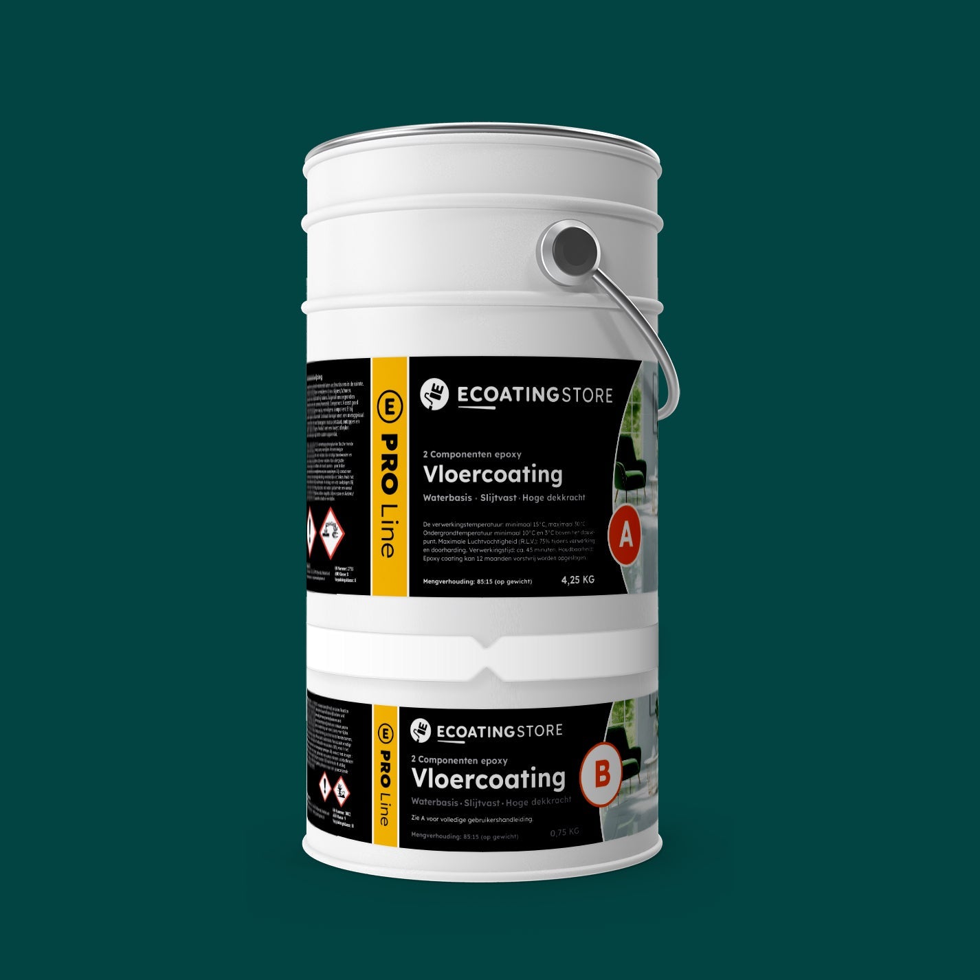 Garage vloercoating - RAL 6004