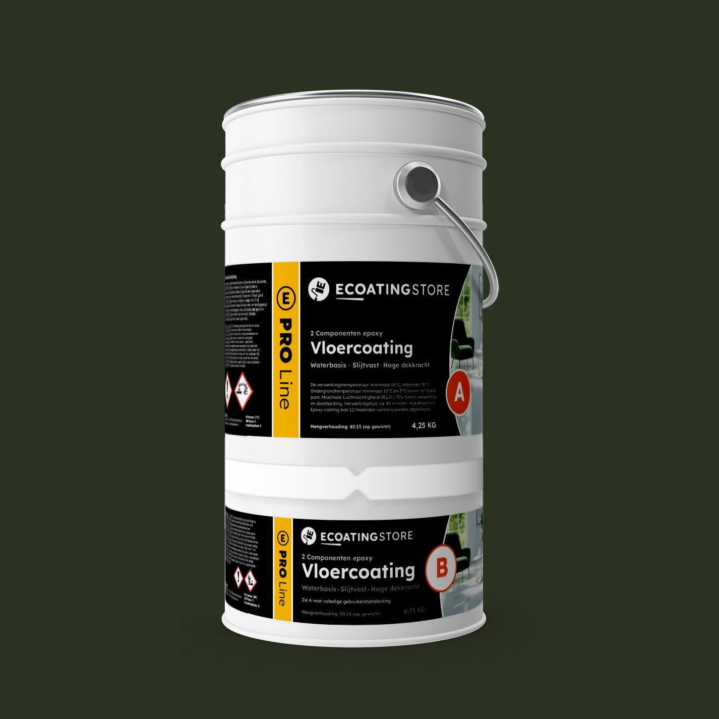 Garage vloercoating - RAL 6007