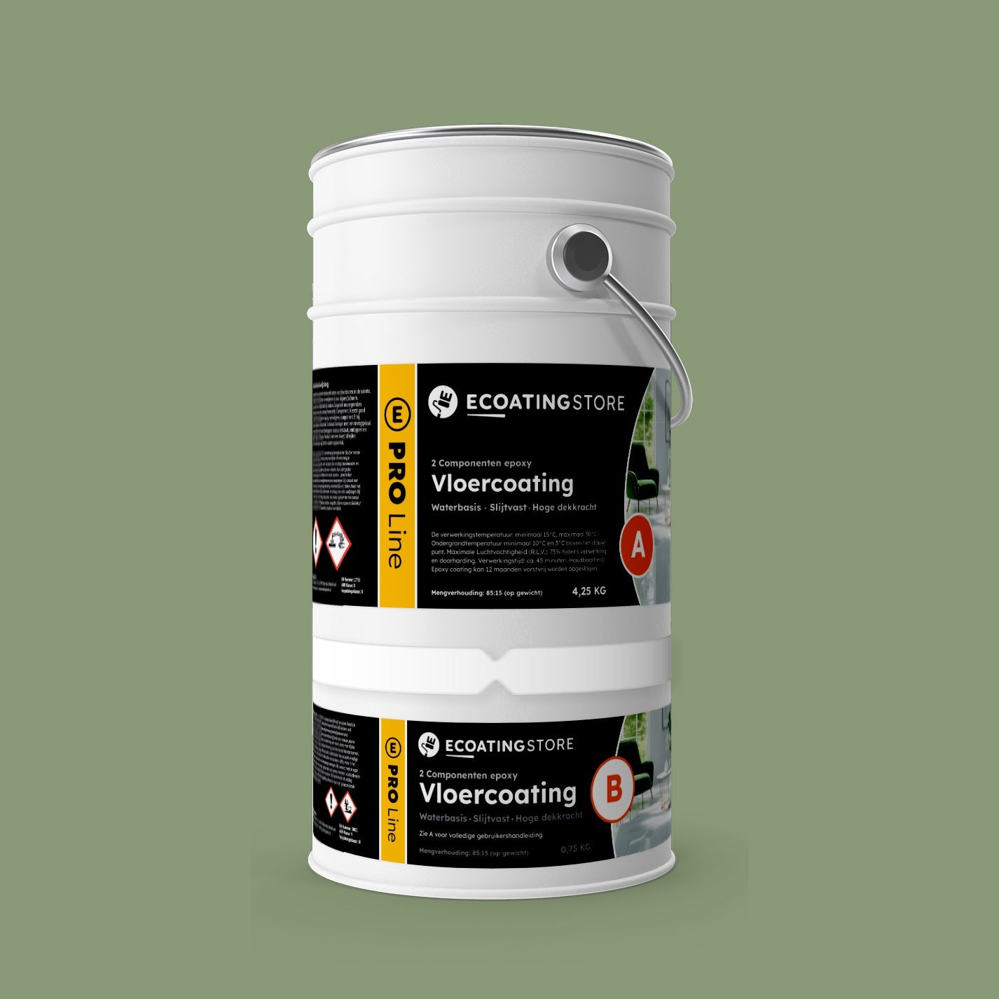 Garage vloercoating - RAL 6021