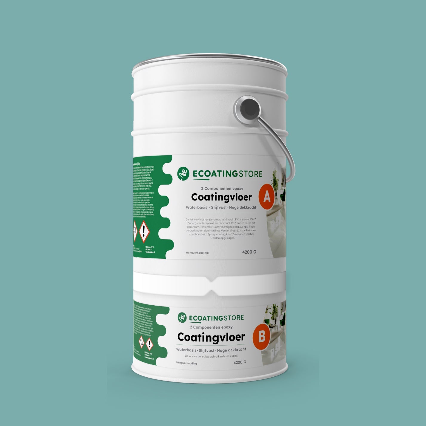 Garage vloercoating - RAL 6034