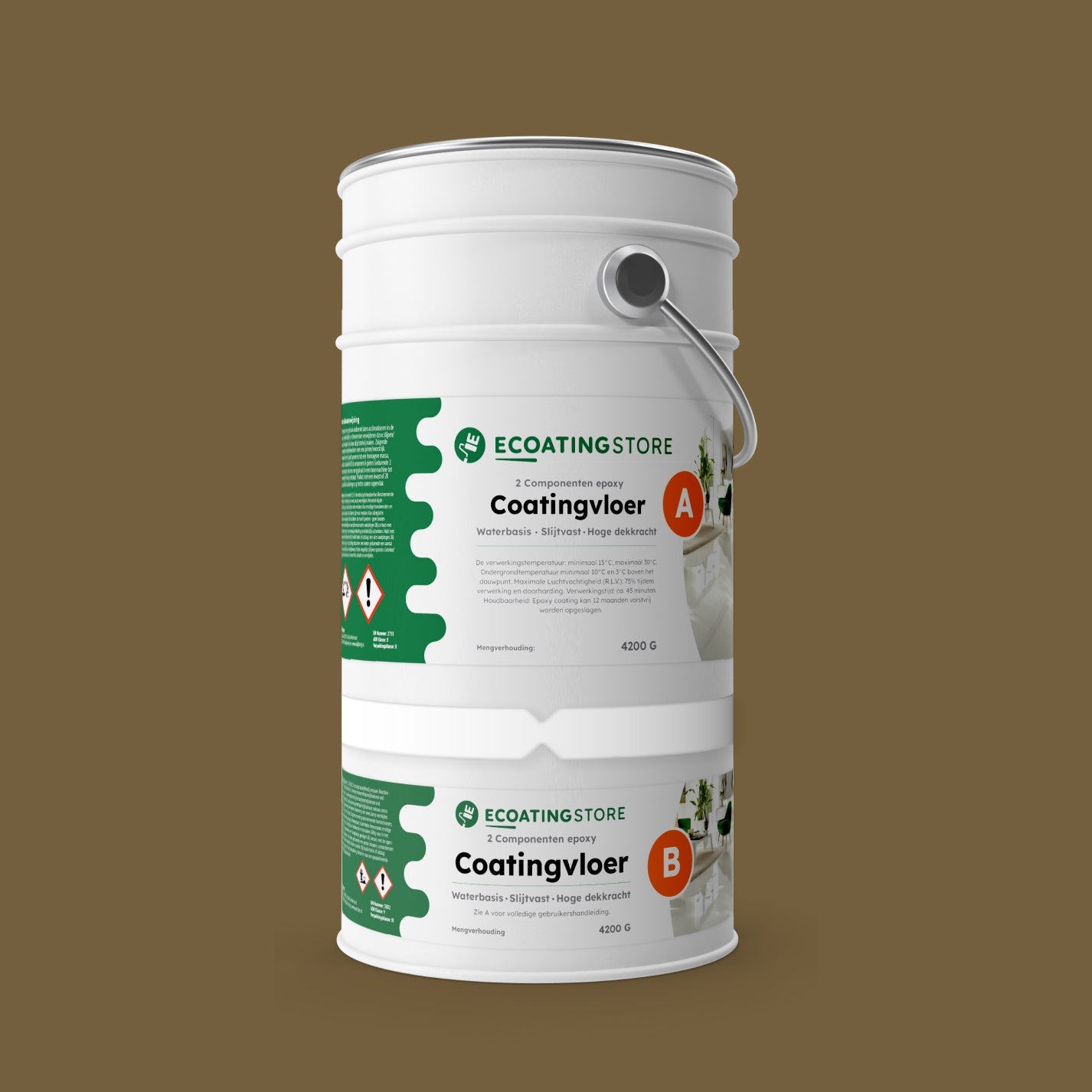 Garage vloercoating - RAL 7008