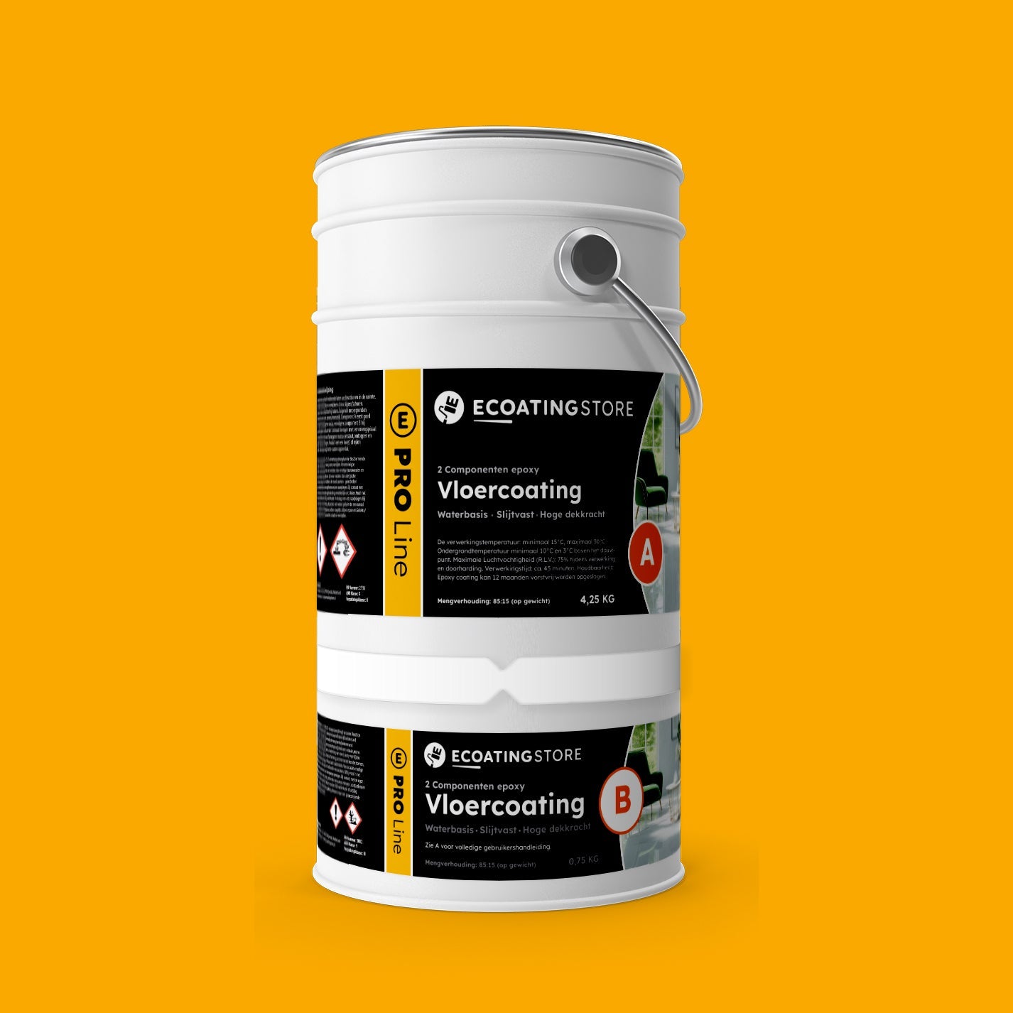 Garage vloercoating - RAL 1003