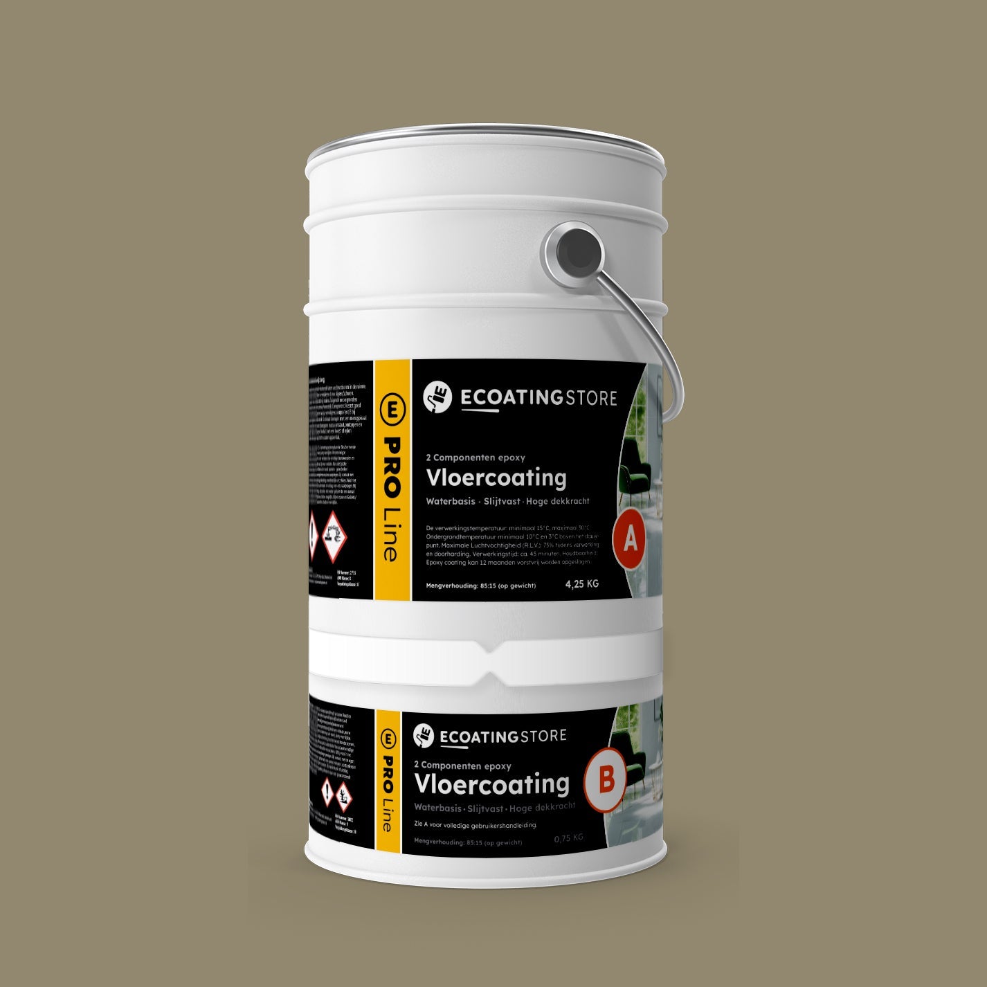 Garage vloercoating - RAL 7034